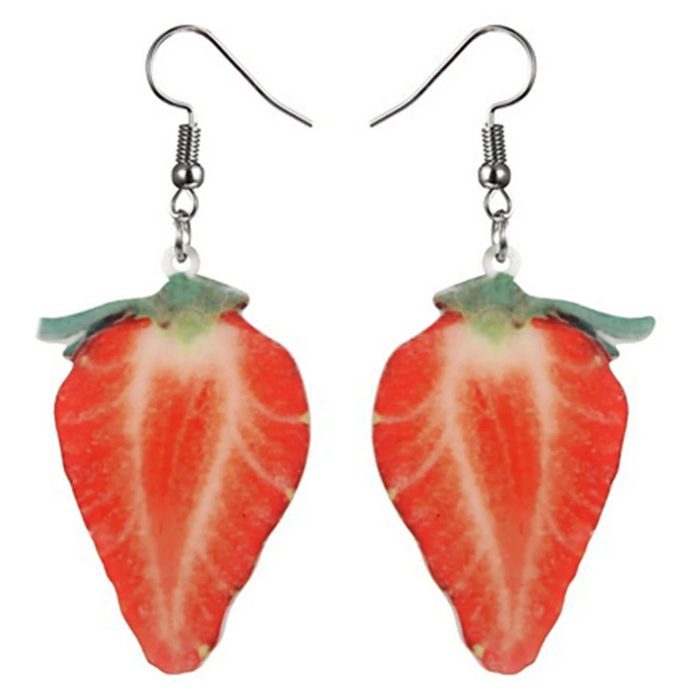 Новинка 2019 Женские Висячие серьги в виде сладких фруктов арбуза клубники