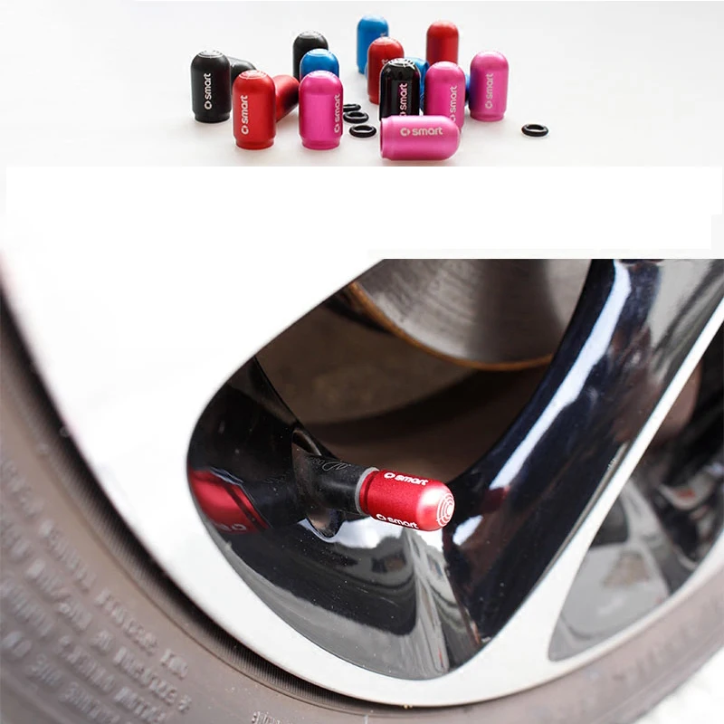 4 шт. колпачки на клапан для автомобильных шин вентильный воздушный колпачок Smart