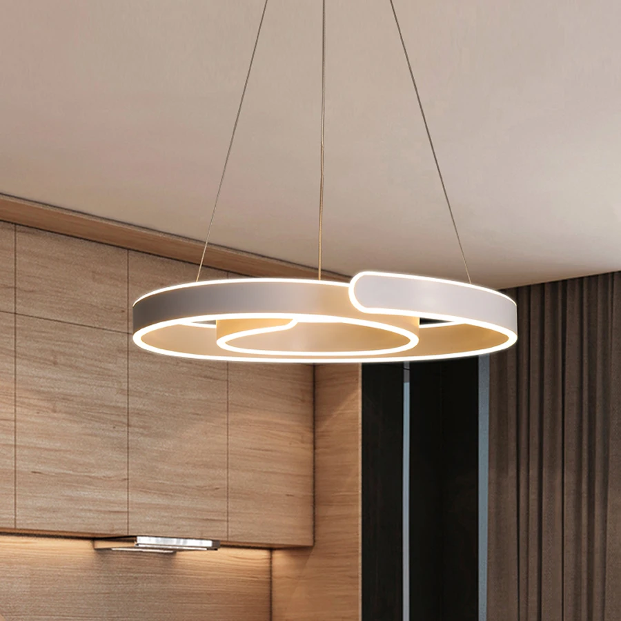 Современная светодиодная люстра в спиральном стиле потолочные подвесные