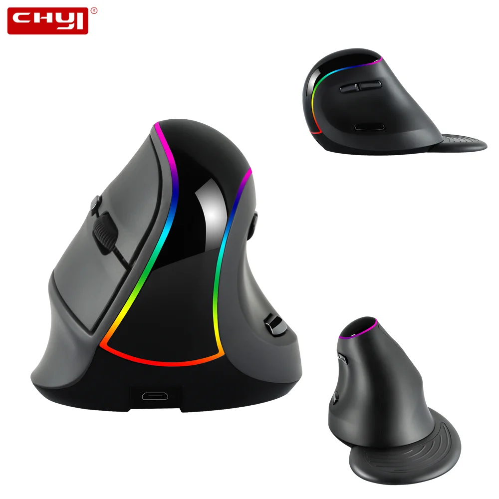 

2.4G Ergonomics Vertical Mouse 6 Buttons 4000 DPI RGB Backlit Gaming Mause Wireless Right Hand Mice For PC Laptop Computer Gift