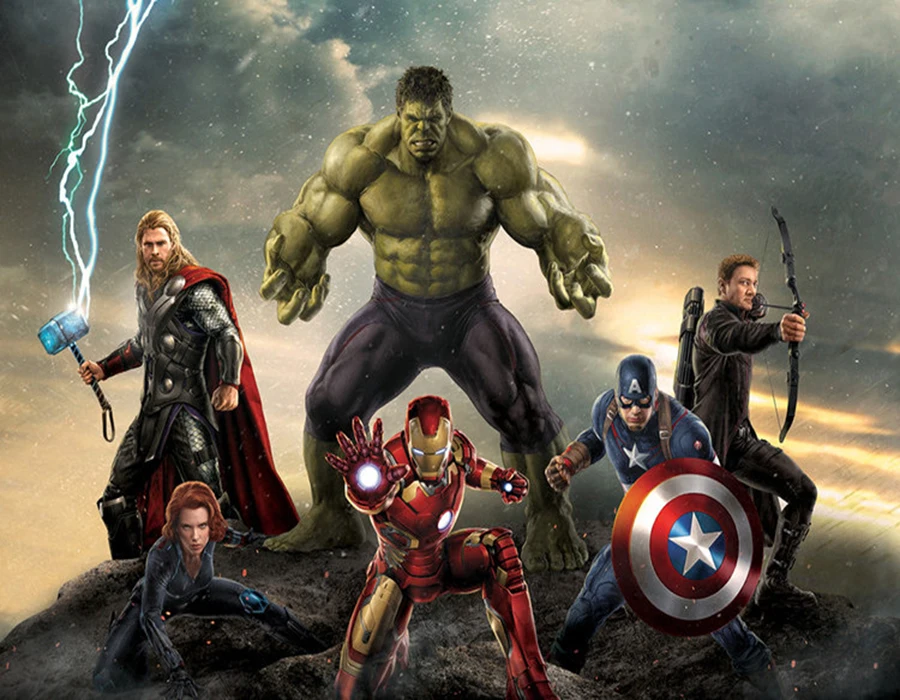 Пользовательские 3D Настенные обои Мстители 3D обои стены Халк Железный человек Капитан Америка Фреска для мальчиков Спальня
