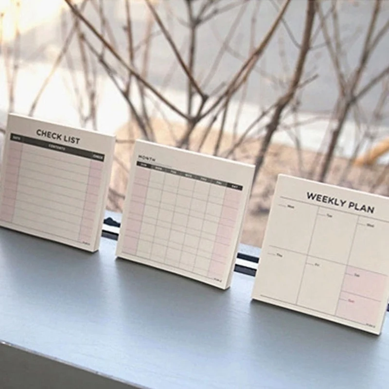 1 шт. ежедневный Еженедельный ежемесячный Настольный дневник планировщик