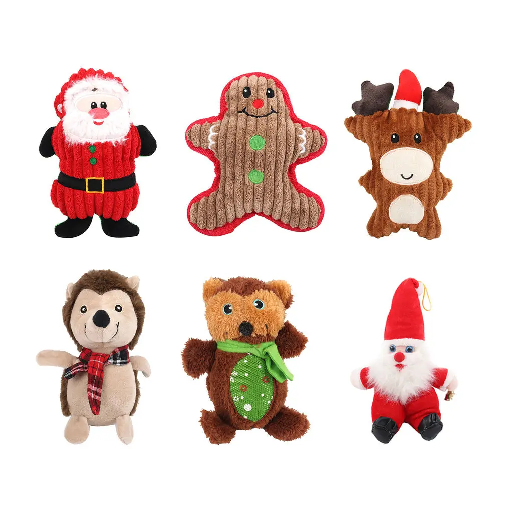 

Durable Soft Dog Squeaky Toys Warm Animals Plush Toy Dog Chew Toy Fun Interactive Fetch Play Squeaker for Teething Toys