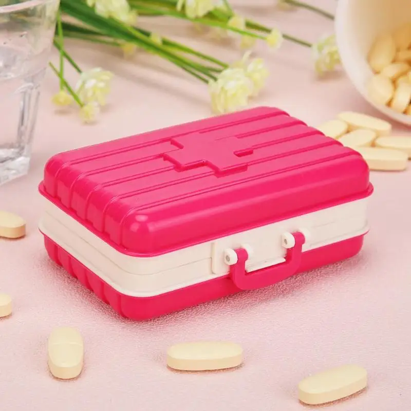 Новая симпатичная коробка для таблеток дорожная лекарств многоразовые 6 сетки