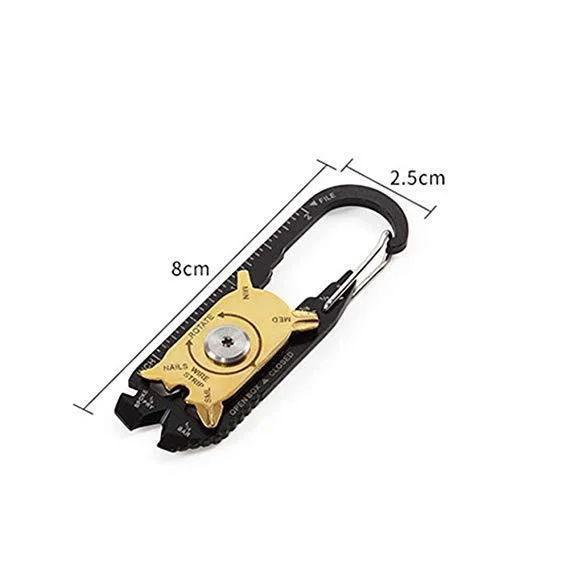 

Isfriday 1 PCS Innovative 20-in-1 Steel Wrench Screwdriver EDC Keychain Multi-functional Accessories Outdoor Small Tool