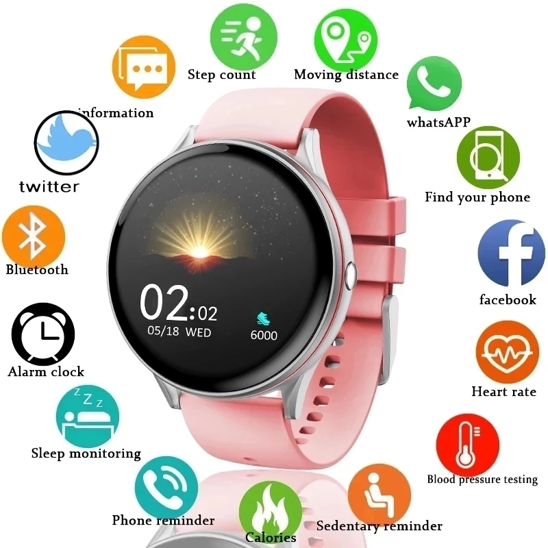 

Eardots-Smartwatch V19, Sports Bracelet With Color Screen, Pedometer, Waterproof, Heart Rate During