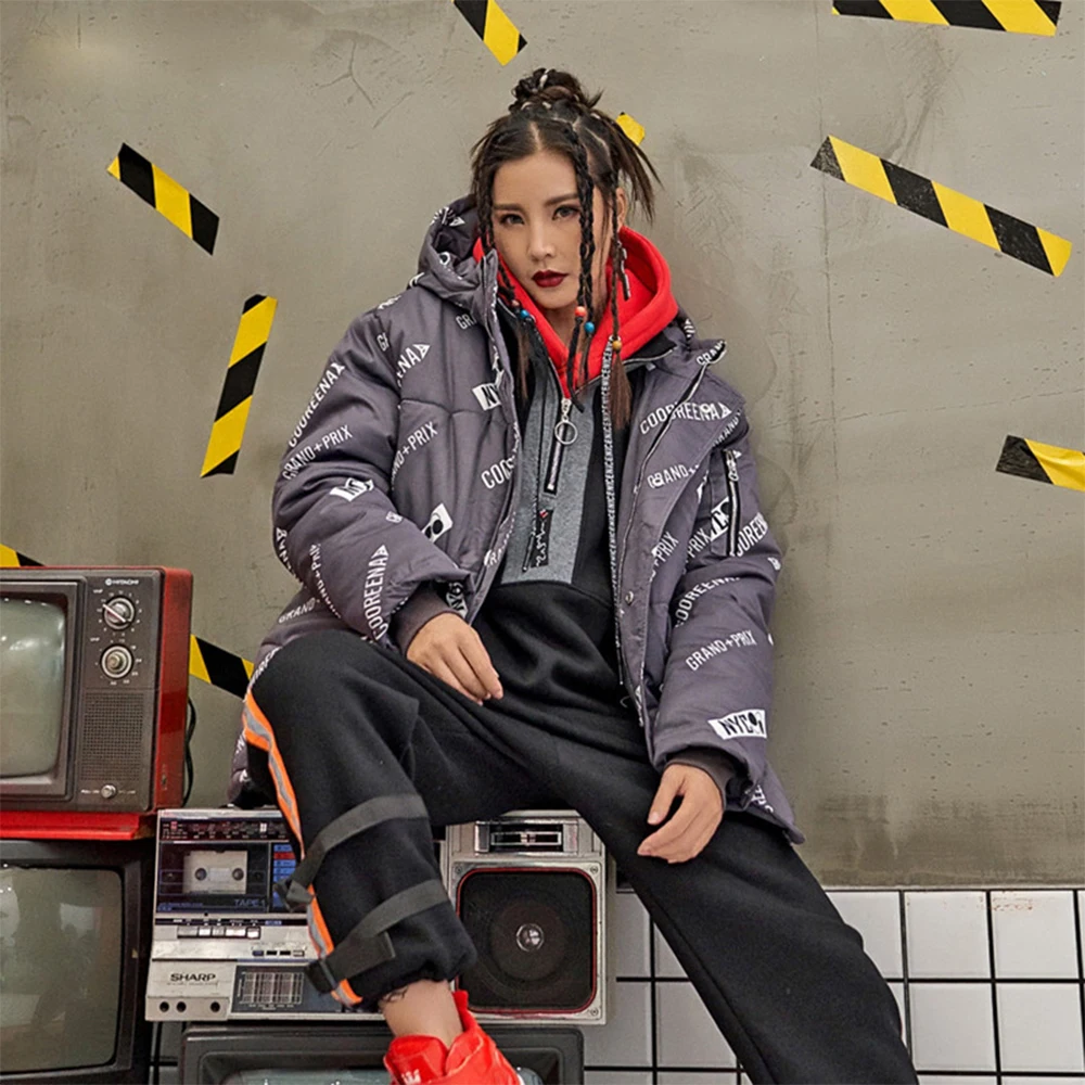 Новинка Женская куртка большого размера с хлопковой подкладкой в стиле ретро хип