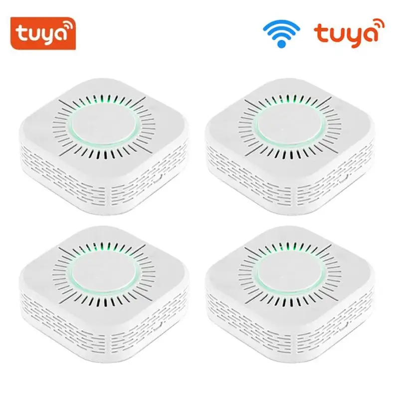 

Tuya Wifi Smoke Detectors Sensor Wireless Fire Protection Alarm Smart Home Safe Security Smoke Alarm System via Tuya APP Control
