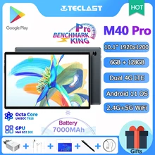 Newest Teclast M40 Pro 10.1 Inch Tablet Android 11 Octa Core 6GB RAM 128GB ROM 1920x1200 IPS 4G Network 5G WiFi 7000mAh Tablets