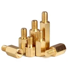 M4 одинарная Шестигранная Латунь Мужской Женский противостояние крепление с шестигранной головкой с резьбой столб PCB компьютер PC материнская плата распорный болт прокладка M4xL + 6 мм