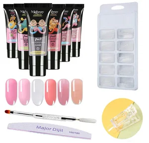 10 шт.лот, 15 мл, полигель для наращивания ногтей, набор блестящих гелей для маникюра, быстро строительный акриловый Гель-лак для ногтей