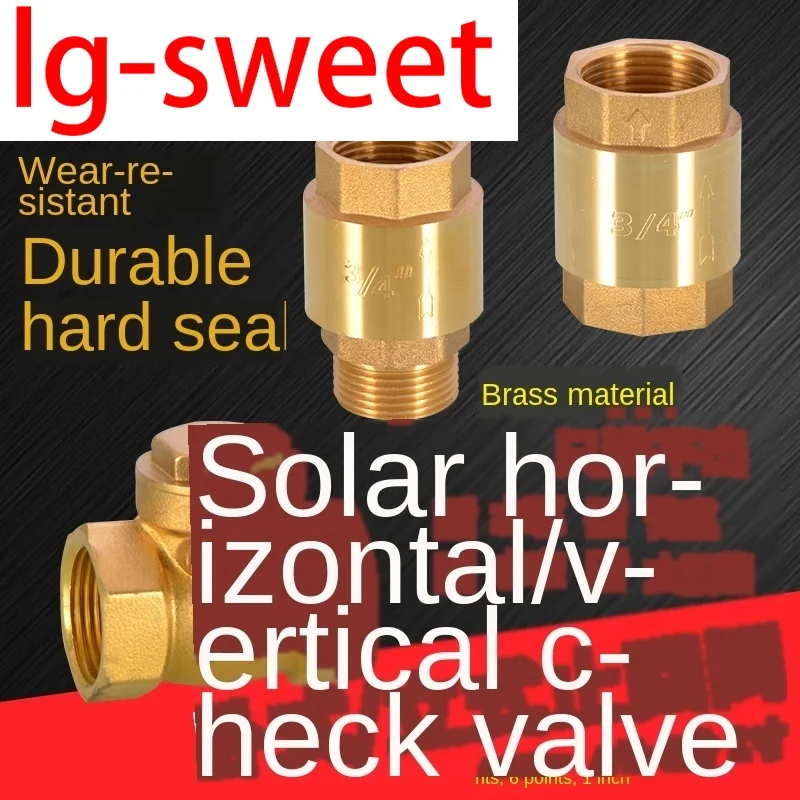 Медь 1/2IN Дискретная обратный клапан весна 3/4IN 1 дюйм нить горизонтальный