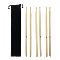 270c 3 pairs 5a maple wood drumsticks drum sticks non slip handles professional musical instrument percussion accessories