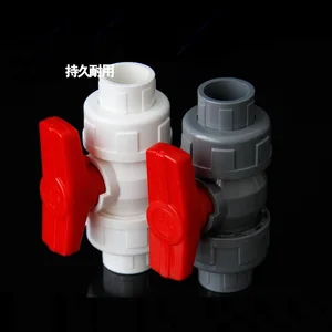 Шаровой клапан из ПВХ с двойным соединением, 1 шт., диаметр 20  110 мм, переходник для аквариума, садового орошения, соединители для водопроводной трубы, шаровой клапан