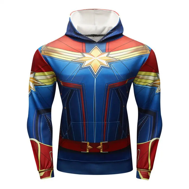 Толстовки с капюшоном 3D принтом мстители Железный человек Человек паук