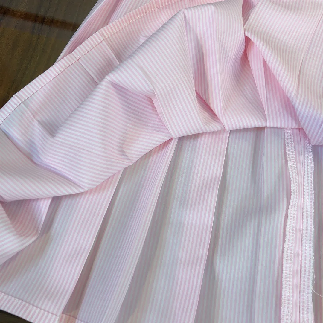 

Girls summer dress 2021 new western style college style pure cotton thin summer short-sleeved girl children's skirt