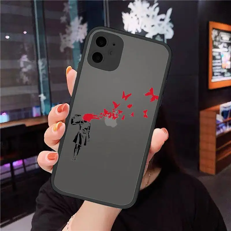 

Cute creative design pattern Phone Case For iPhone 12 11 Mini Pro XR XS Max 7 8 Plus X Matte transparent cover