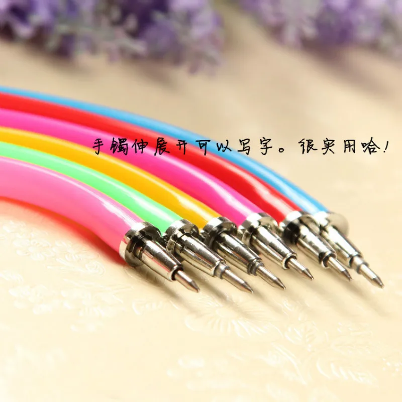 10 шт./партия гибкая Подарочная детская ручка согнутый браслет для письма офисные