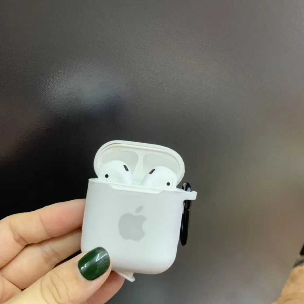 Чехол для Apple AirPods 2 1, чехол для наушников, аксессуары, мягкий чехол с милым логотипом, яркий цвет, чехол с крючками