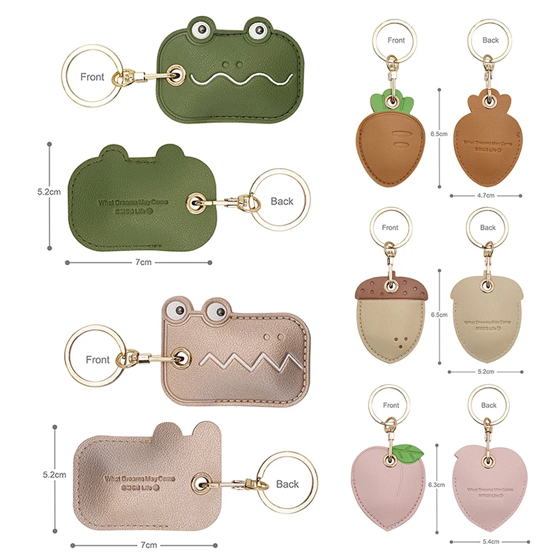 

Lovely Card Case Key Ring Bag Pendant Access Control Card Leather Case Durable Cartoon Keychains Creative Leather Cases