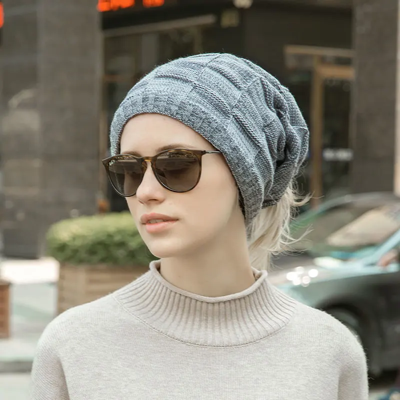 Зимняя шапка женская шапочка и плюшевая шерстяная осенняя зимняя мужская