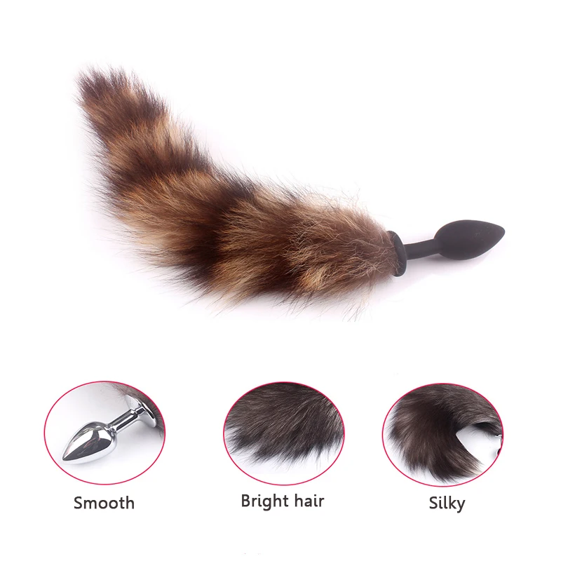 Анальная пробка Леопардовый хвост лисий анальные интимные игрушки для женщин