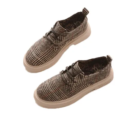 Туфли женские весенне-осенние в британском стиле лоферы на плоской подошве