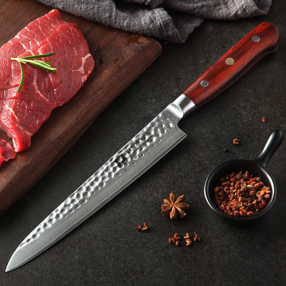 XINZUO 8 ''нож для нарезки Дамасские кухонные ножи 67 слоев VG10 стальной нож мяса