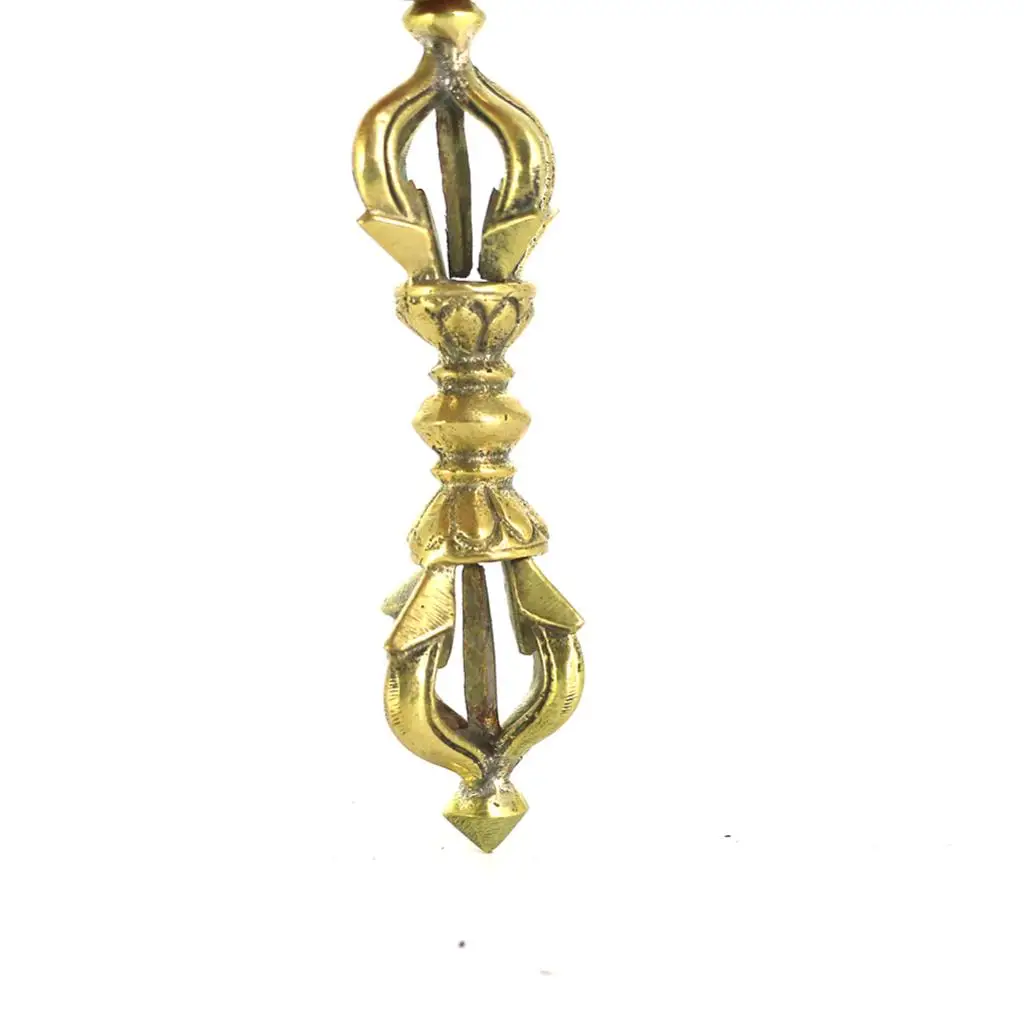 Медный Тибетский буддизм 9x5 см пять долей Пест Ваджра домашнее украшение|Статуи и