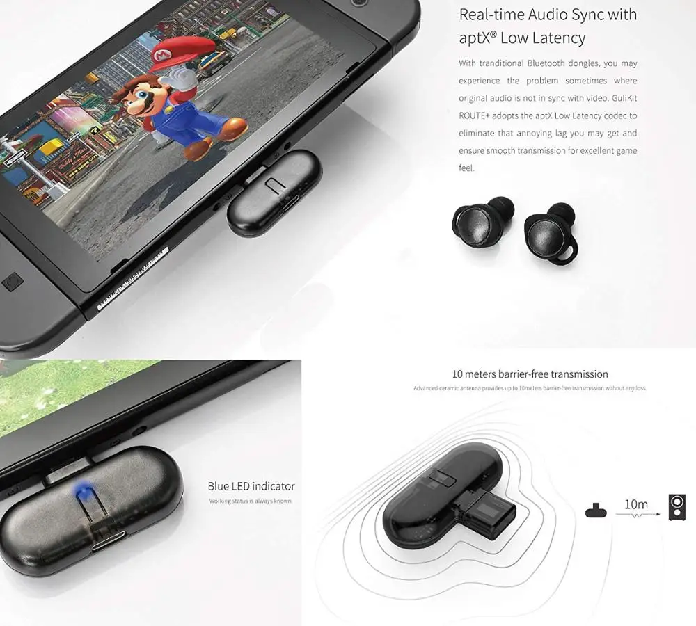 Мини USB C беспроводной аудио адаптер Bluetooth передатчик с U-образным разъемом для