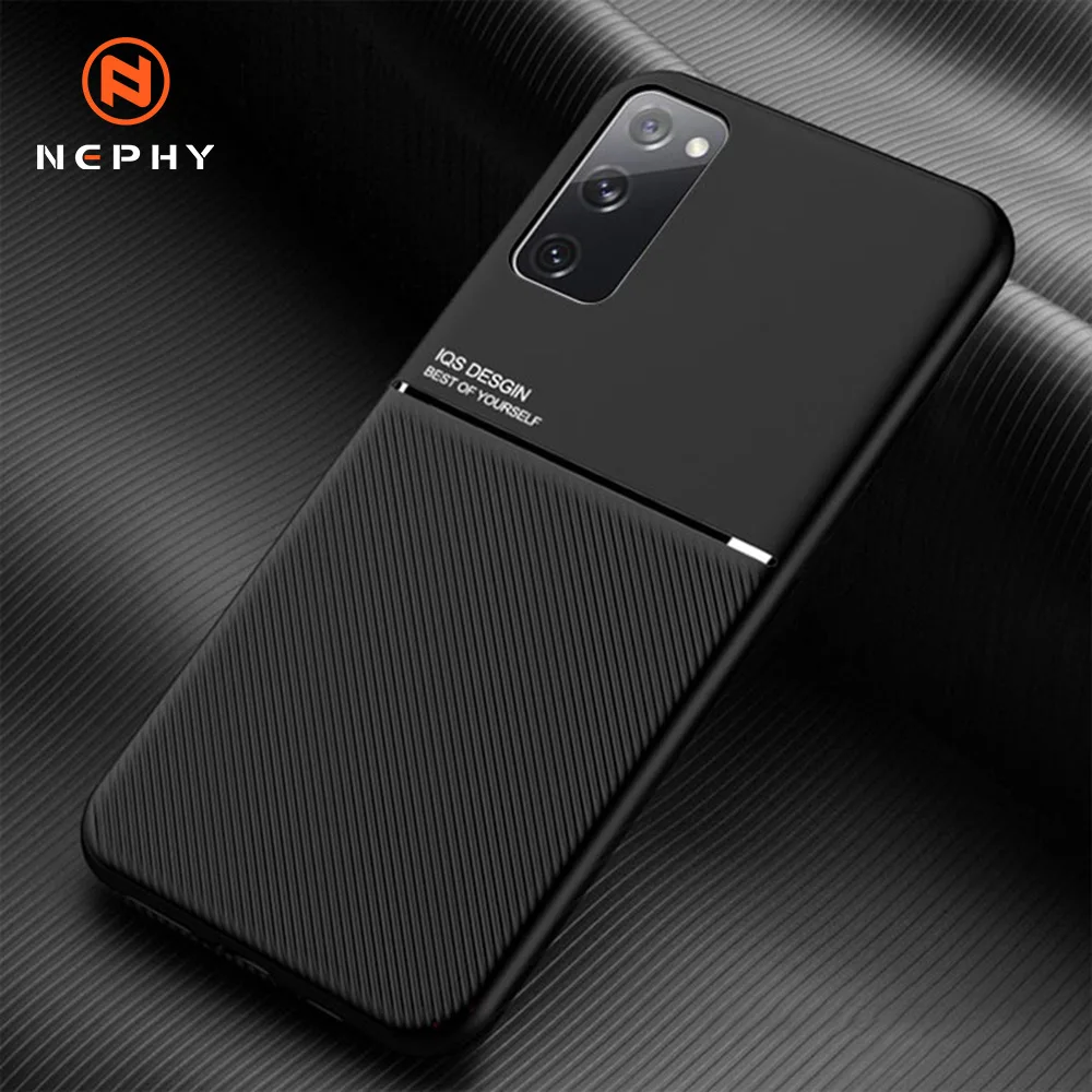 Роскошный кожаный + силиконовый металлический автомобильный Магнитный чехол для