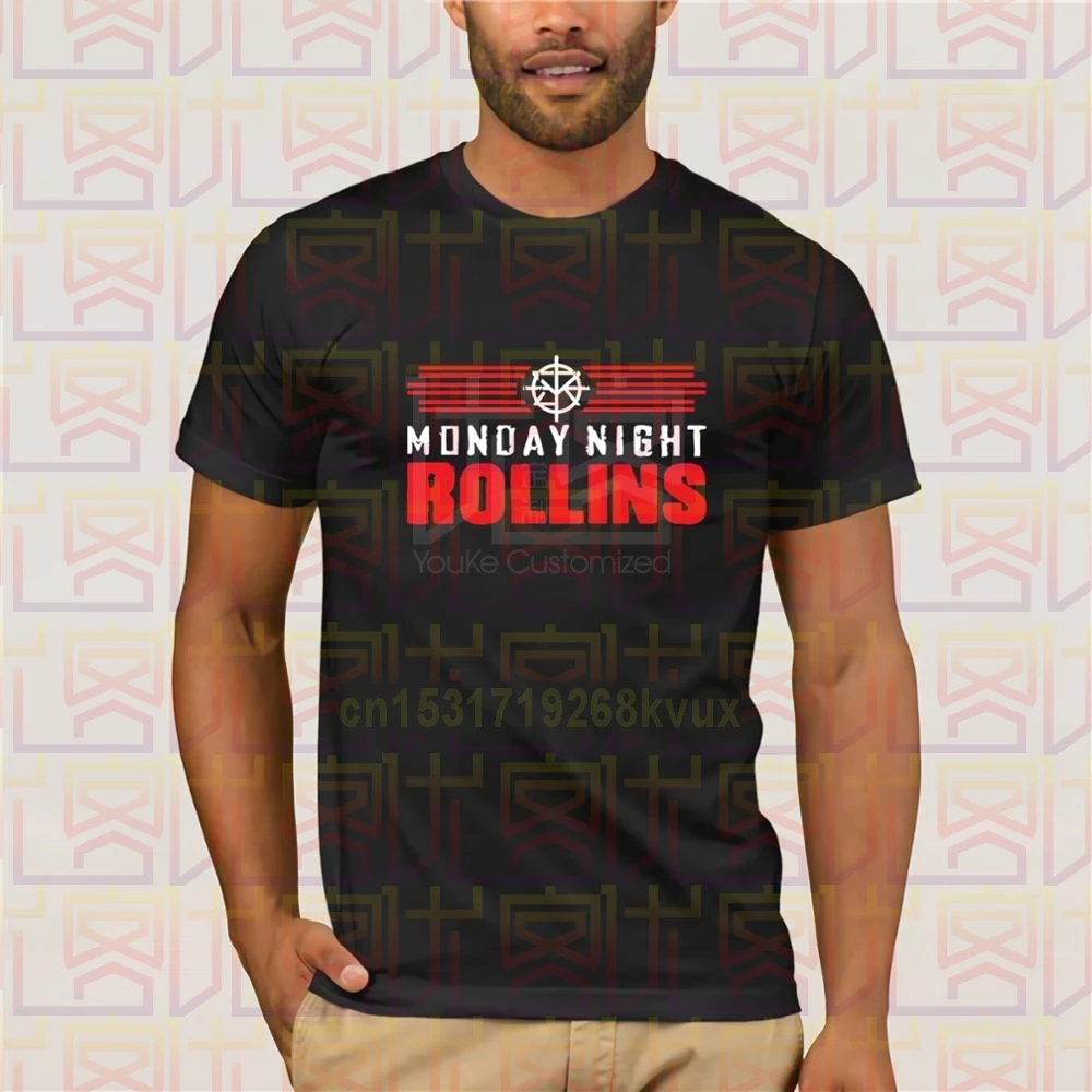 Футболка с надписью понедельник ночи ROLLINS модная мужская футболка борьбы Seth
