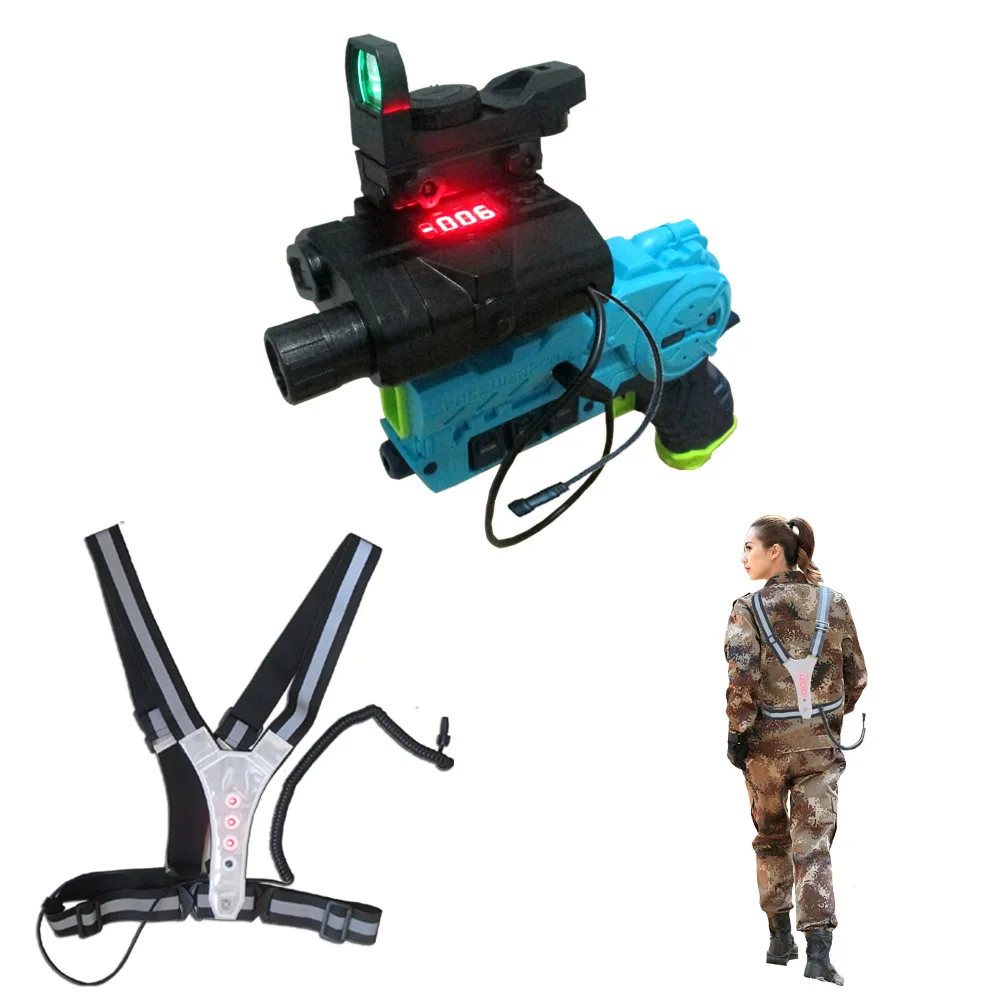 600ft лазертаг преобразования пистолет с светоотражающий пояс жилет в помещении/на