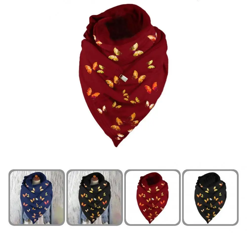 

Шарф с бабочками элегантный универсальный утолщенный ветрозащитный шарф женский шарф для путешествий