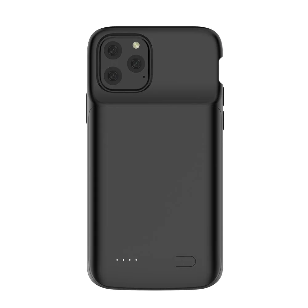 Черный Для iphone 11 11 Pro 11 Pro Аккумулятор max зарядное устройство чехол Ультратонкий портативный Банк питания - Цвет: Черный