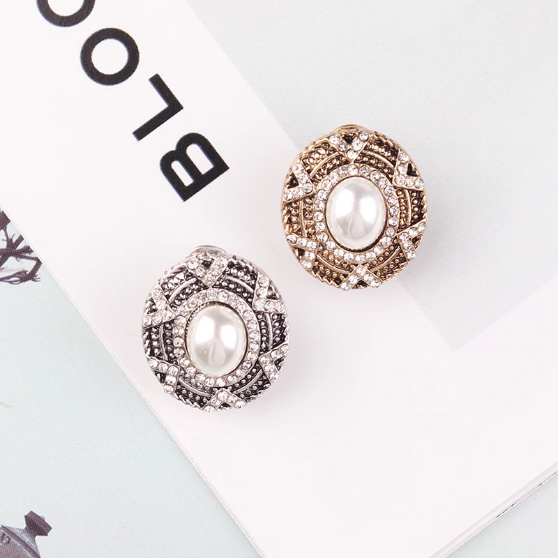 Женские серьги-гвоздики геометрические золотистые круглые серьги с имитацией