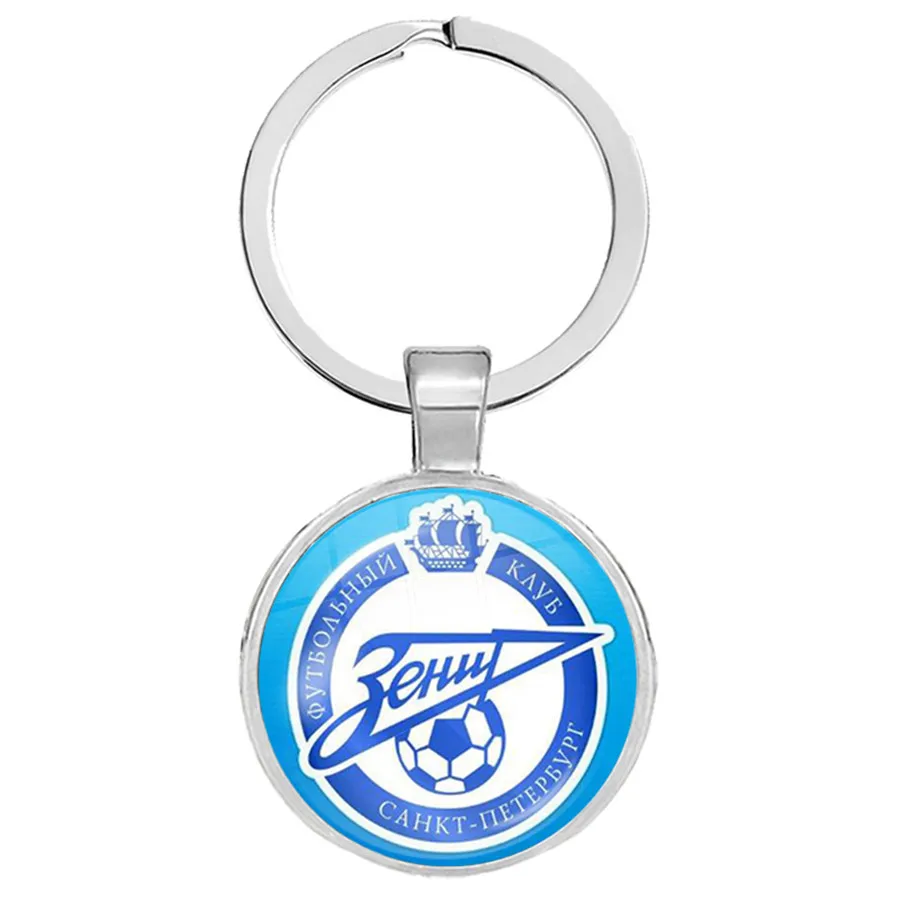 Брелок с логотипом футбольного клуба на заказ ювелирные изделия со стеклянным