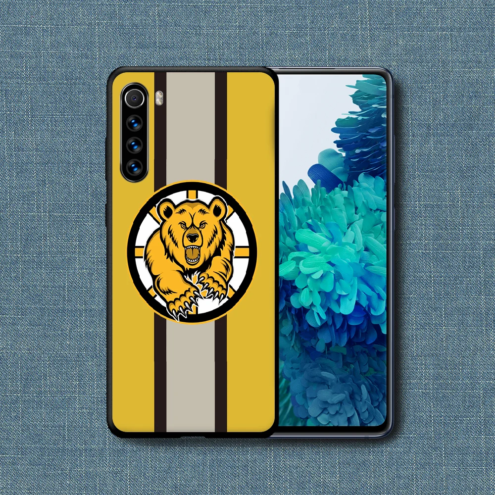 

Boston Bear Ice Hockey Team Phone Case For Xiaomi Redmi Note 7 8 8T 9 9S 4X 7 7A 9A K30 Pro Ultra black Back Fashion Etui Soft