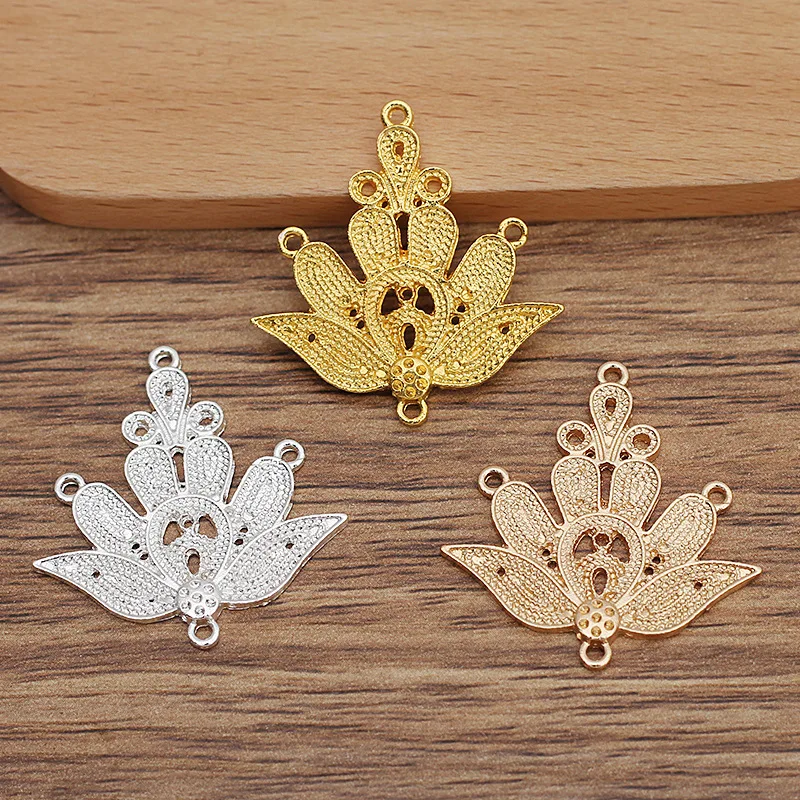 

20 PCS 33x34mm New Retro Alloy Accessories For Headdress Necklace Earrings Accessories DIY Jewelry Making
