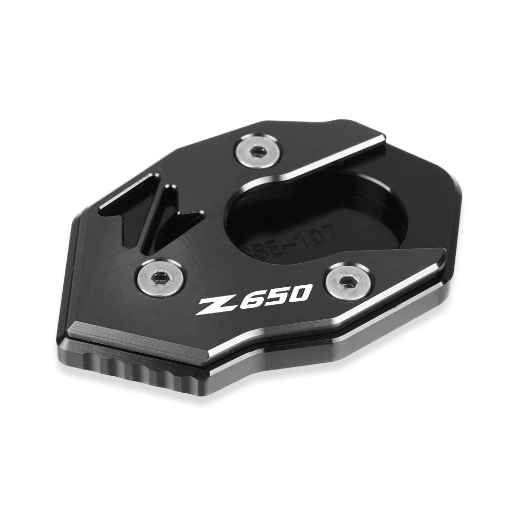 

Motorcycle CNC Foot Side Stand Pad Plate Kickstand Enlarger Support Extension For KAWASAKI Z650 2017 2018 2019 2021 Z650