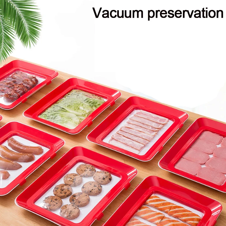 

Пластиковый контейнер для хранения пищевых продуктов, креативный вакуумный контейнер с волшебной эластичной крышкой, многоразовый кухонн...