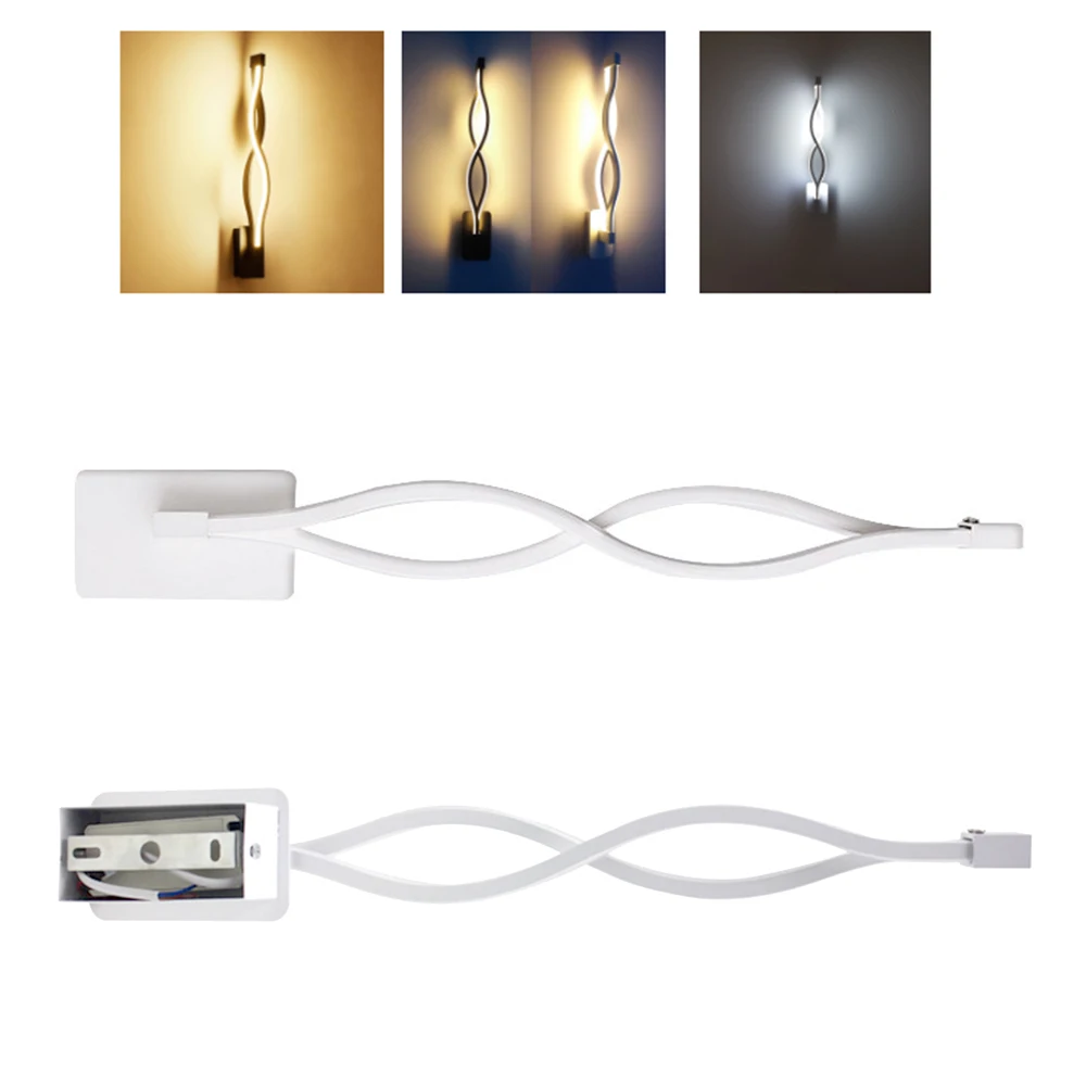 

16W LED Wall Light Wave Shape Indoor Wall Lamps Bedroom Hallway Staircase Wall Mounted Bedside LED Lamp