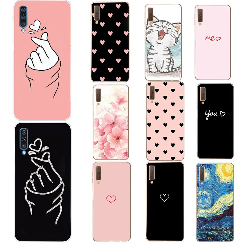 Чехол для Samsung Galaxy A7 2018 A50 A30 A505F A305F чехол S8 S9 Чехлы бампер мягкие Аксессуары A750 6