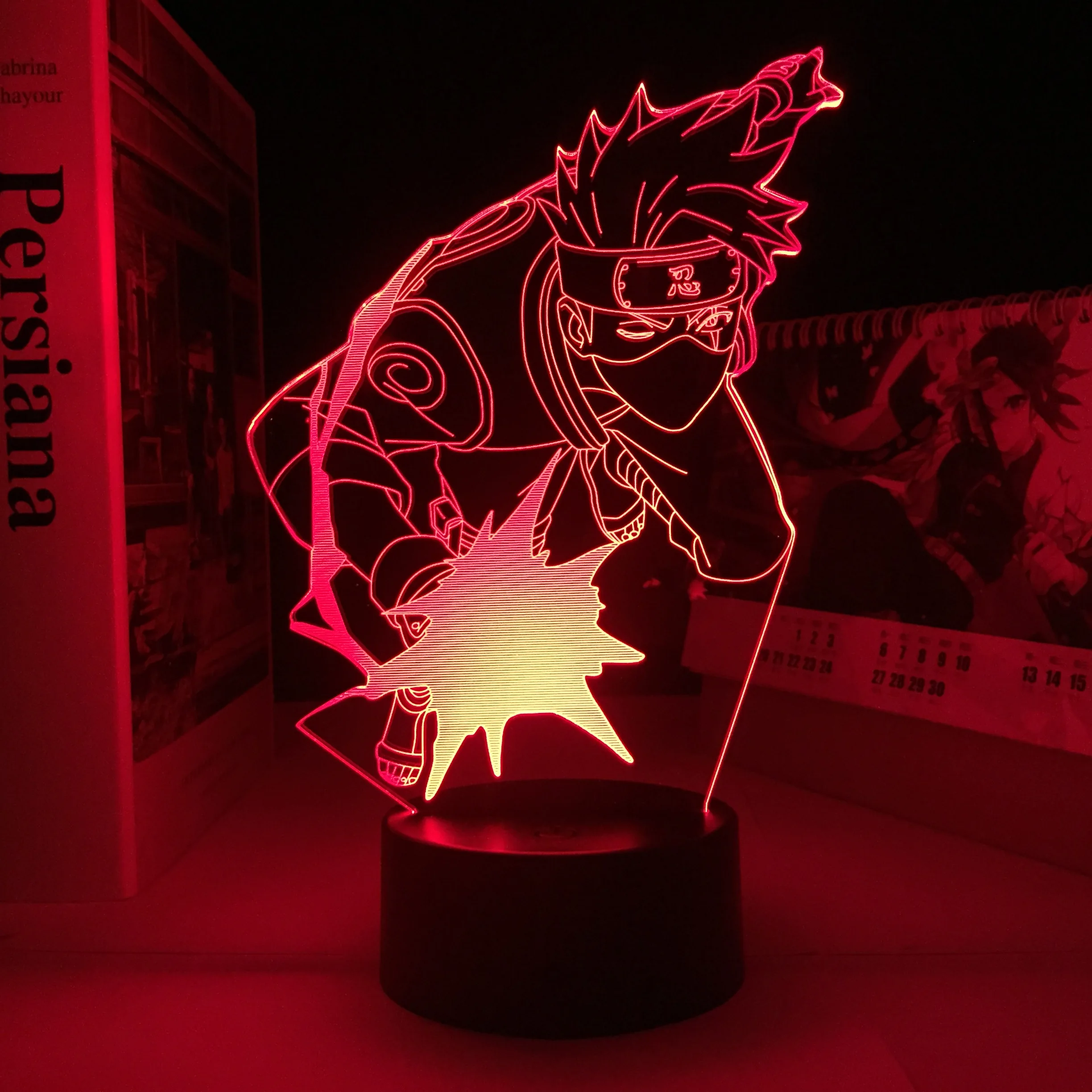 

Ninja Cartoon Character Hatake Kakashi 3DLED Atmosphere Light Night Light Bedroom Decor Nightlight Dropshipping Battery Powered