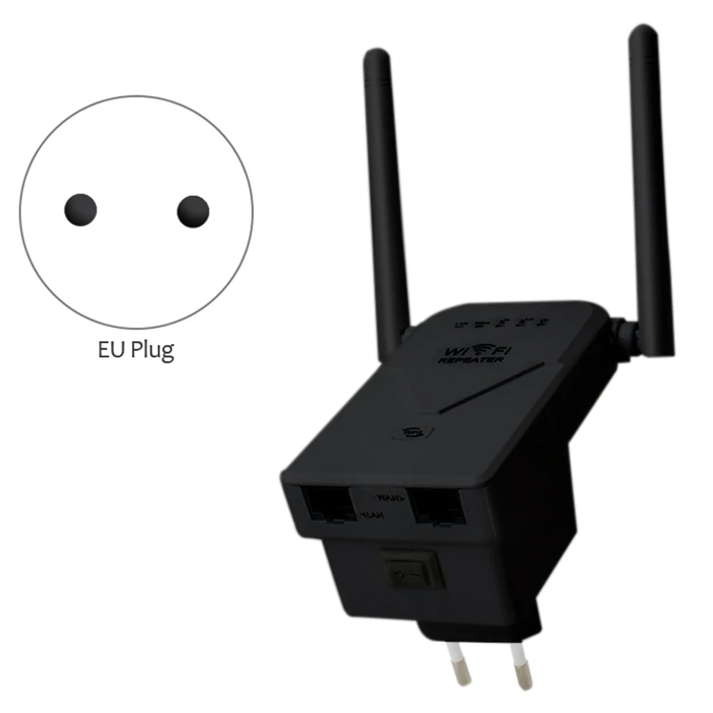 WiFi Signal Amplifier, 300Mbps WiFi Range Extender WiFi Repeater Wireless Signal Booster Extender Network Router EU Plug