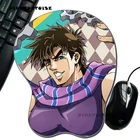 Коврик для мыши pinktorв стиле аниме, настольный силиконовый 3D-коврик для мыши с рисунком Джоджо, Джозефа, груди, запястья, для офиса