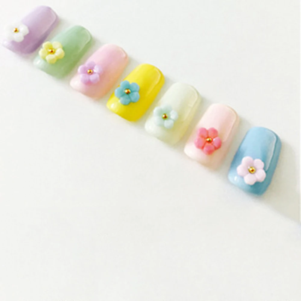 10 шт./пакет Новый 3D нейл арта декоративная наклейка для ногтей Kawaii Flower сделай сам