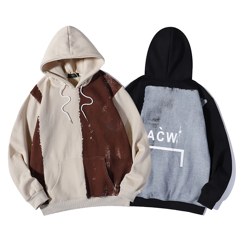 

Худи мужское/женское Винтажное с надписью холодной стены, 2021FW