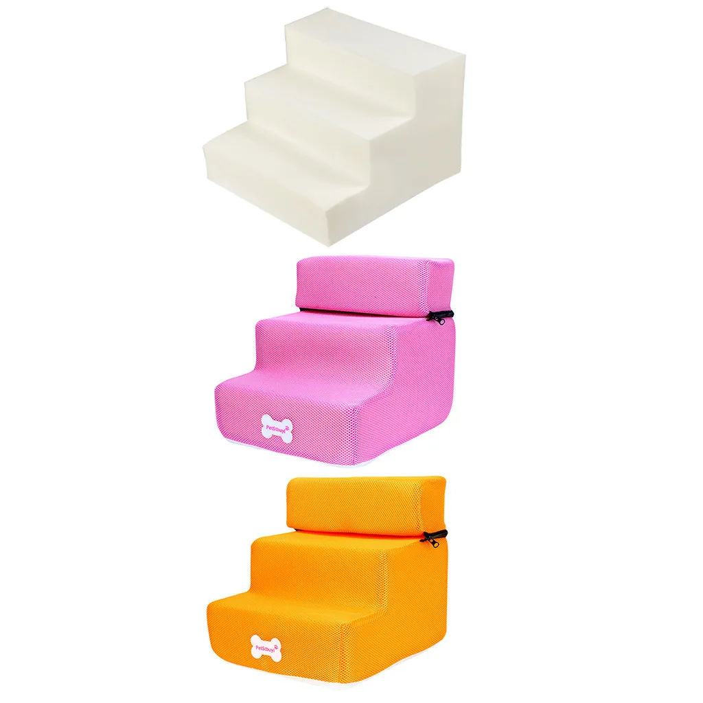 3 шага собака Лестницы съемный щенка собаки кровать анти-скольжения моющиеся с