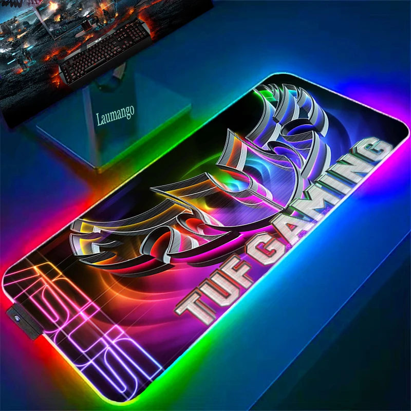 

Xxl Mouse Pad Anime Asus Rog RGB Gamer Keyboard Desk Mat Deskmat Gaming Laptops Stitch Mousepad Carpet Mats Pc Accessories Large
